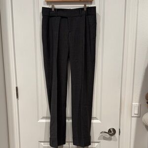 Banana Republic Dark Gray Pinstripe Flare Pants